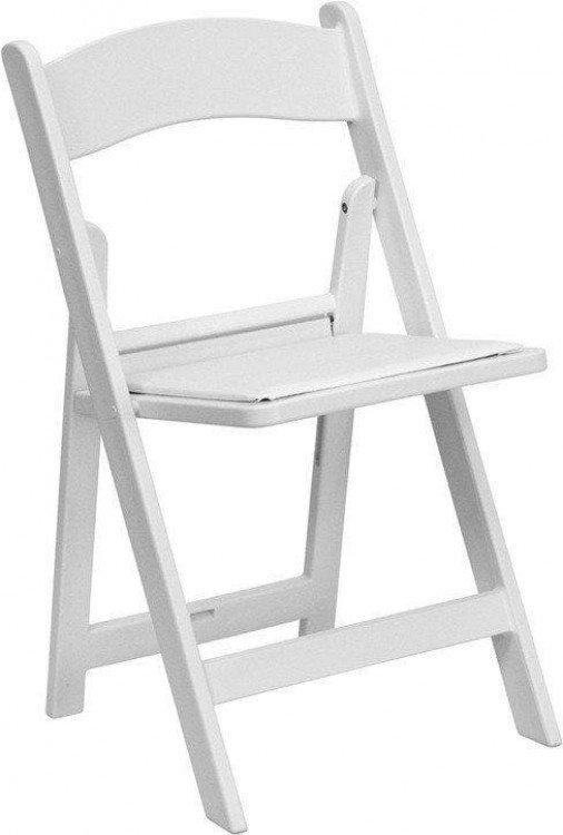 White Garden Chair with Padded Seat